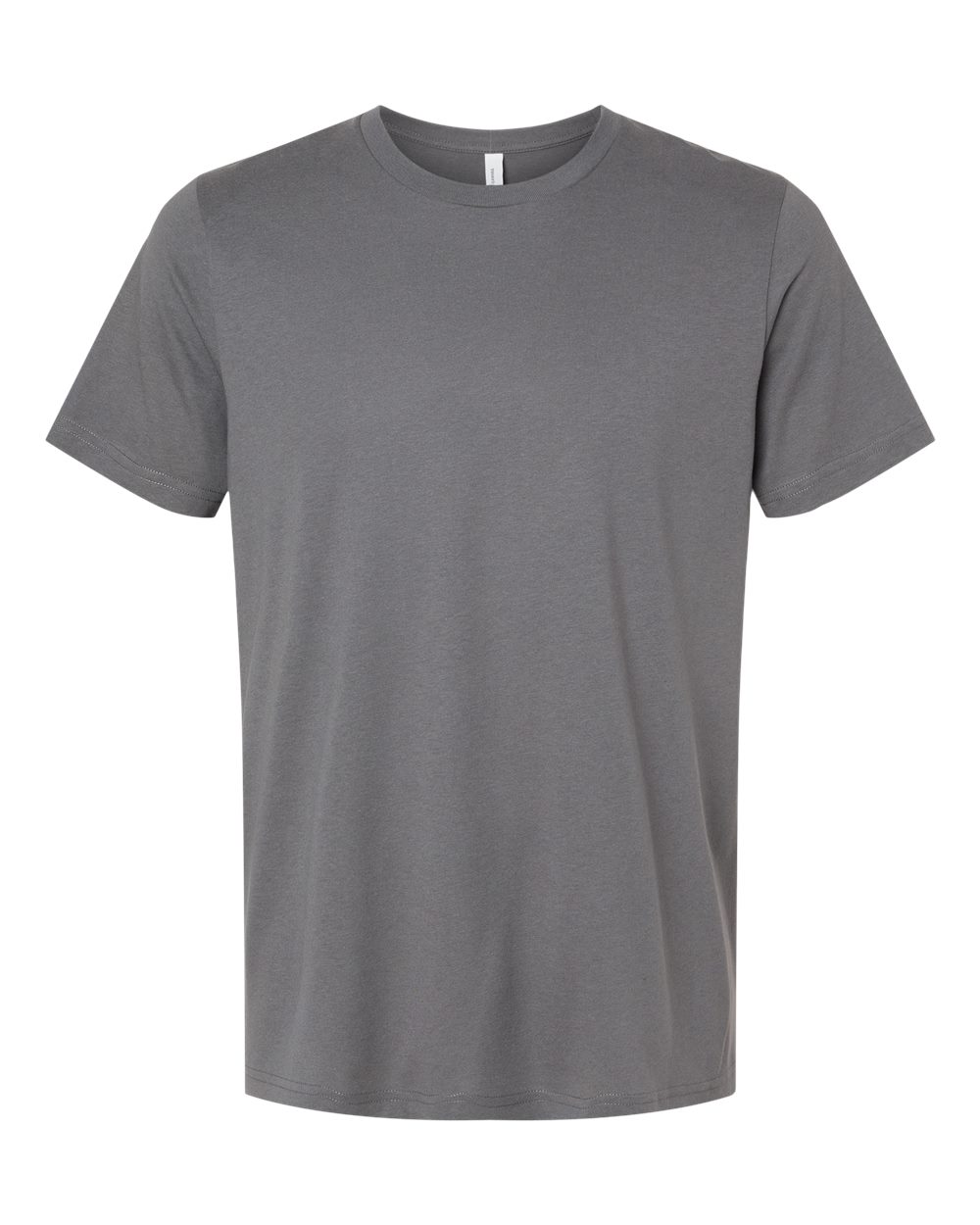 Front View of Solid Asphalt Blend CVC Jersey Tee - 3001CVC