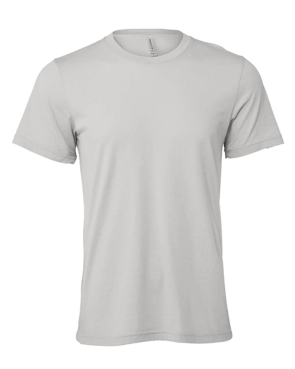 Front View of Solid Athletic Grey Jersey Tee - 3001