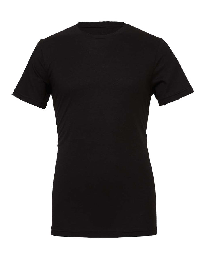 Front View of Solid Black Blend CVC Jersey Tee - 3001CVC