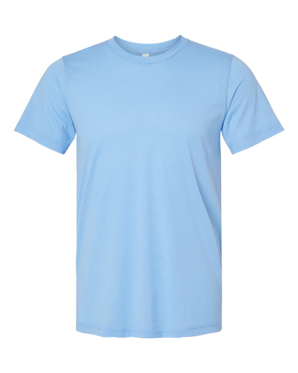 Front View of Solid Carolina Blue Triblend Triblend Tee - 3413