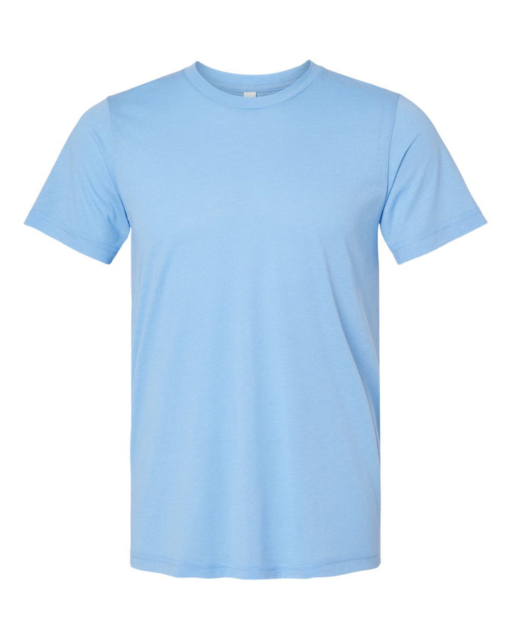 Front View of Solid Carolina Blue Triblend Triblend Tee - 3413