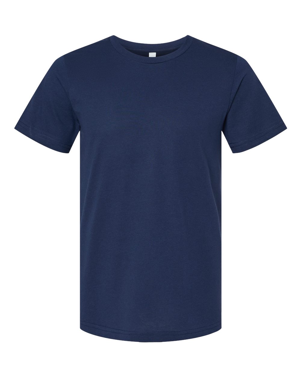 Front View of Solid Navy Blend CVC Jersey Tee - 3001CVC