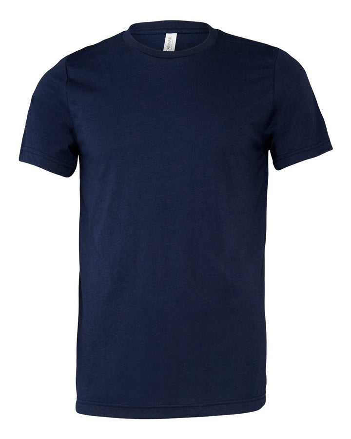 Front View of Solid Navy Triblend Triblend Tee - 3413