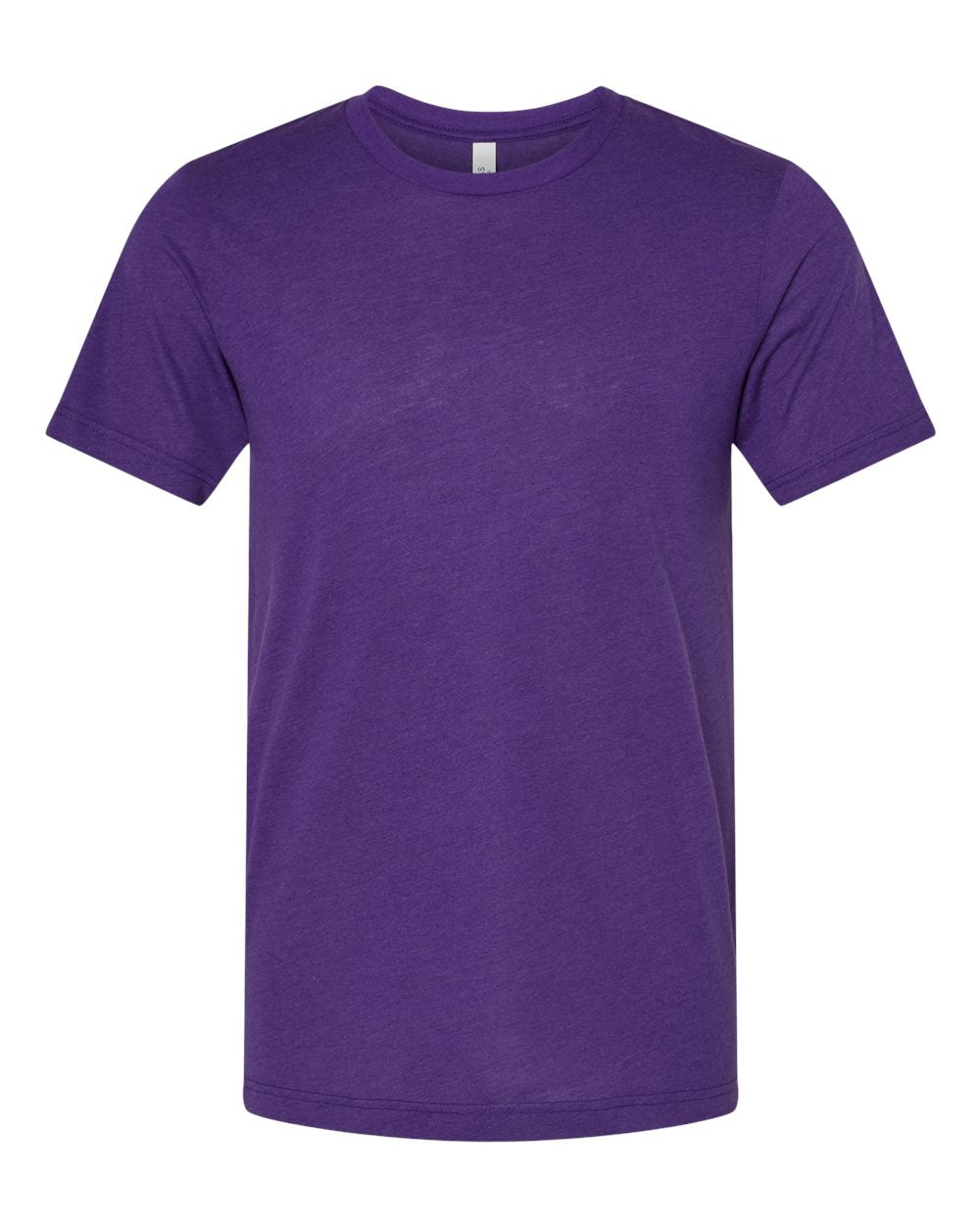 Front View of Solid Team Purple Triblend Triblend Tee - 3413
