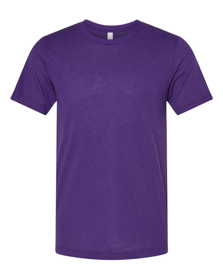 Front View of Solid Team Purple Triblend Triblend Tee - 3413