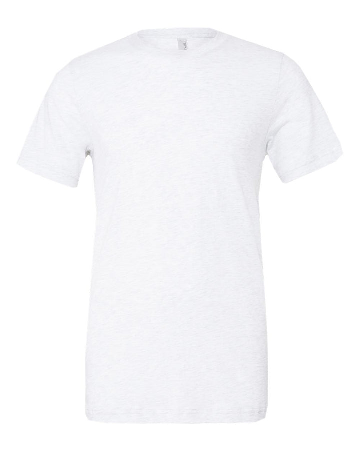 Front View of Solid White Triblend Triblend Tee - 3413