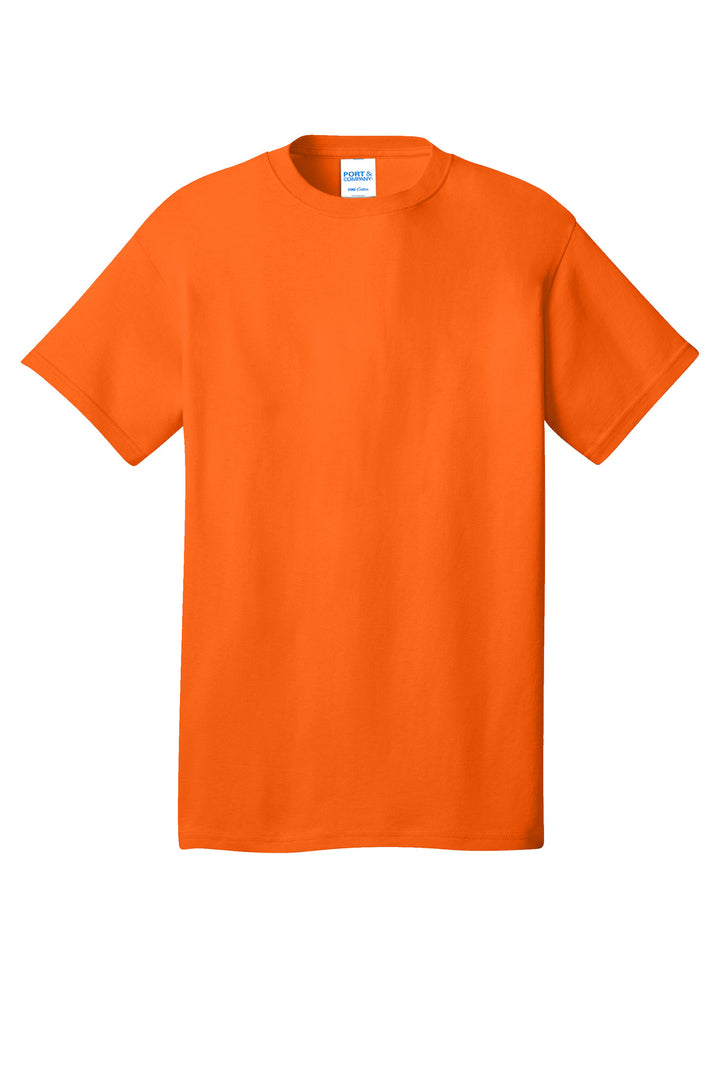 Front View of SOrange Port & Company - Core Cotton Tee. PC54