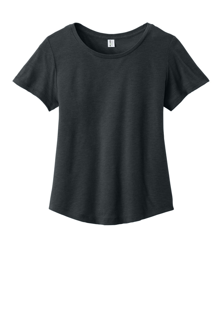 Front View of SpaceBlack Allmade Women's Relaxed Tri-Blend Scoop Neck Tee AL2015