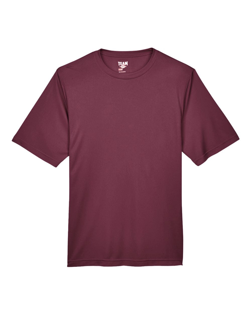 Front View of Sport Dark Maroon Men's Zone Performance T-Shirt - TT11