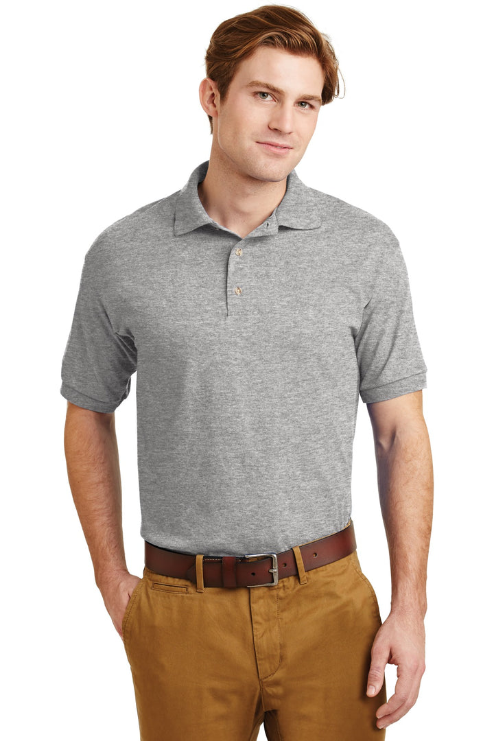 Front View of Sport Grey Gildan - DryBlend 6-Ounce Jersey Knit Sport Shirt. 8800