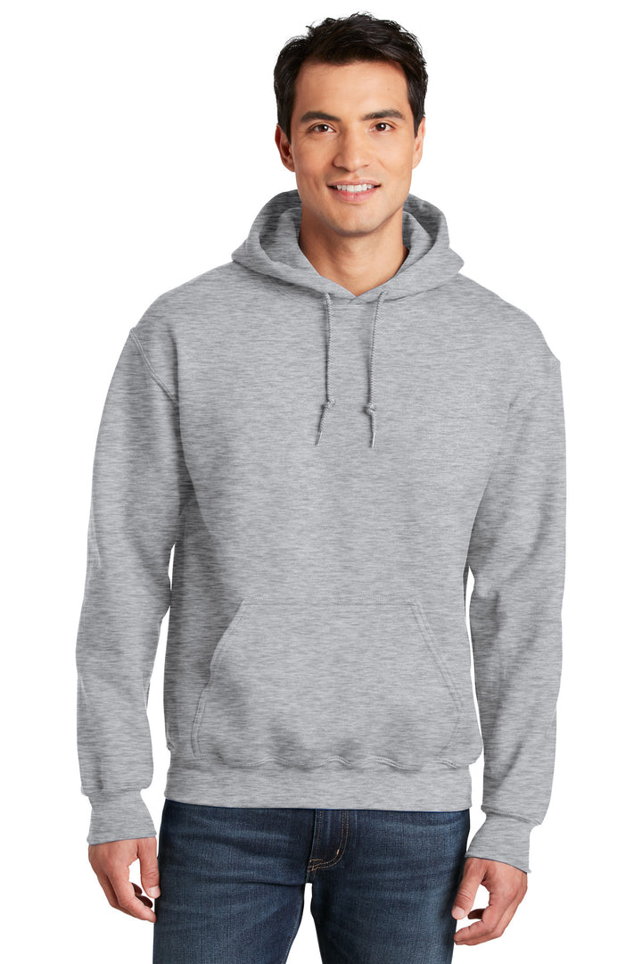 Front View of Sport Grey Gildan - DryBlend Pullover Hooded Sweatshirt. 12500