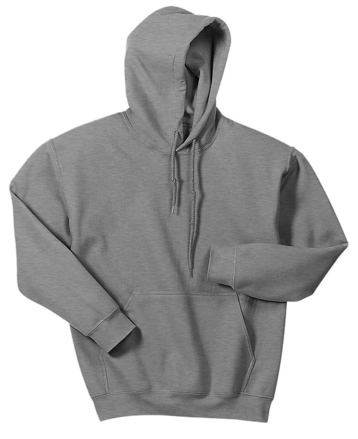 Front View of Sport Grey Gildan - Heavy Blend Hooded Sweatshirt. 18500