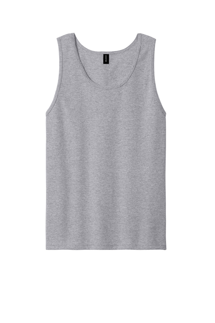 Front View of Sport Grey Gildan - Ultra Cotton 100% US Cotton Tank Top. 2200
