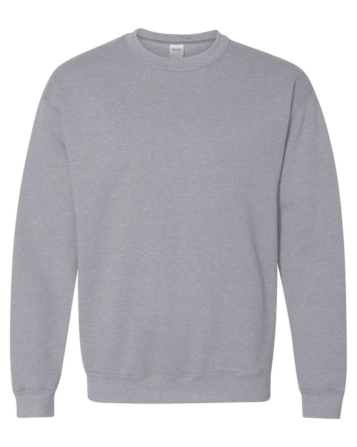 Front View of Sport Grey Heavy Blend™ Crewneck Sweatshirt - 18000
