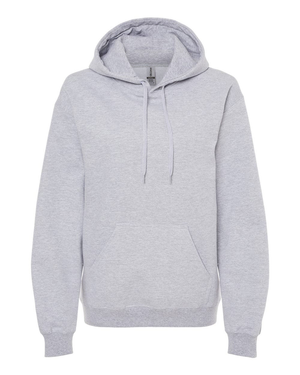 Front View of Sport Grey Softstyle® Midweight Hooded Sweatshirt - SF500
