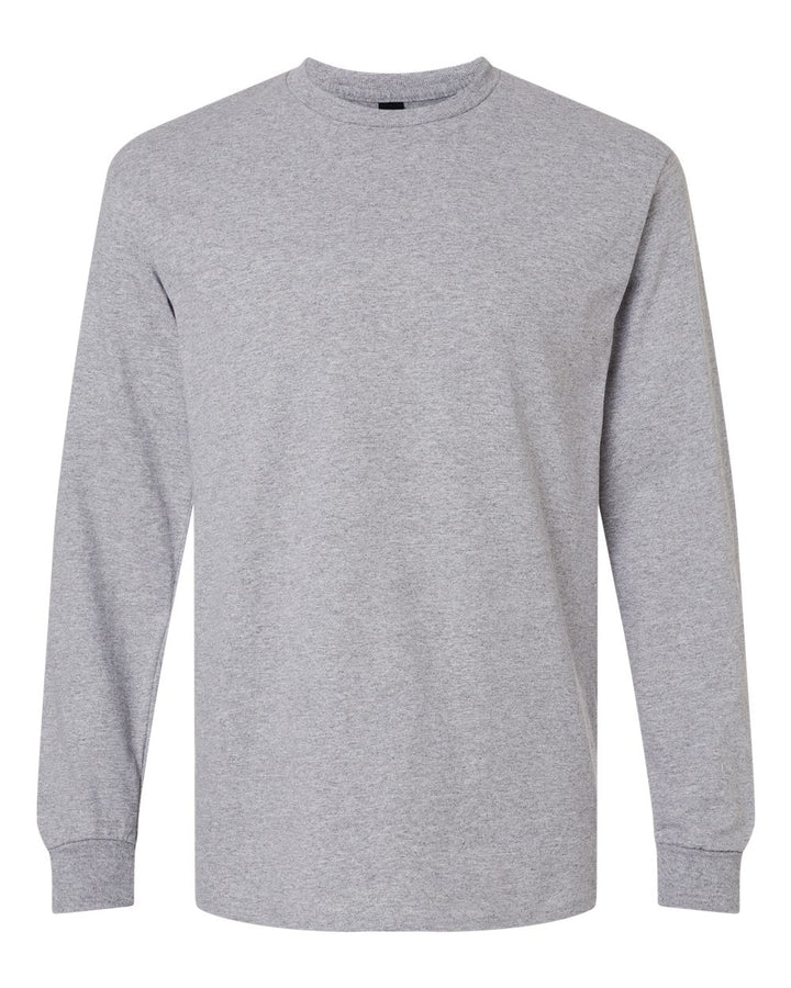 Front View of Sport Grey Ultra Cotton® Long Sleeve T-Shirt - 2400