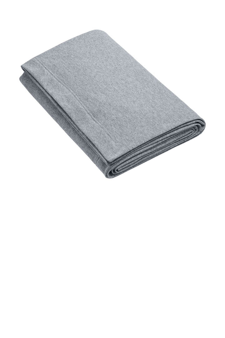 Front View of SportGrey Gildan Heavy Blend Fleece Stadium Blanket 18900