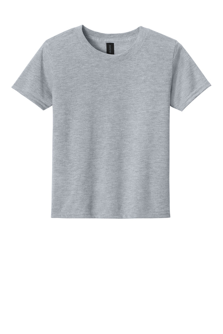 Front View of SportGrey Gildan Youth Gildan Performance T-Shirt. 42000B