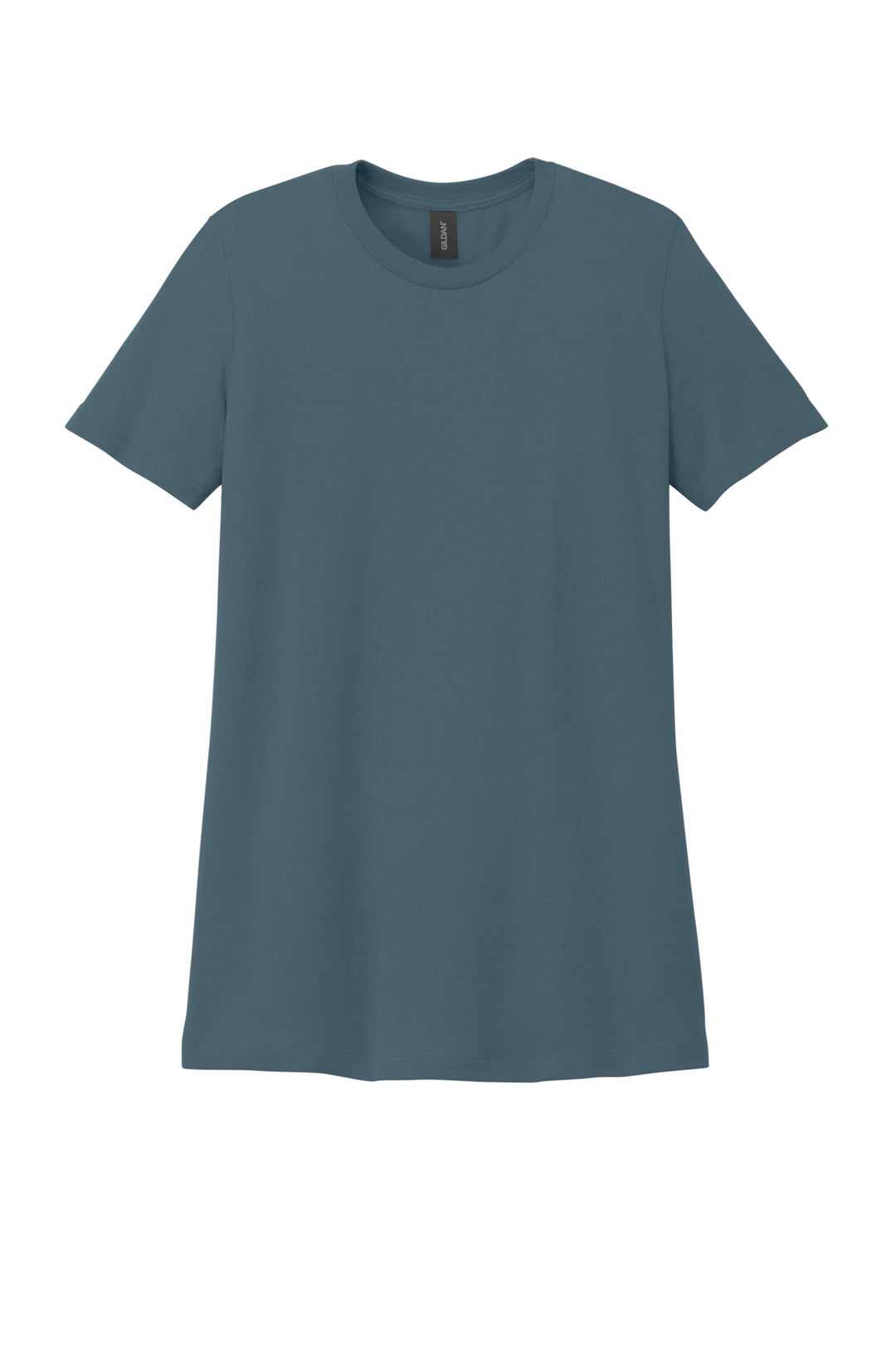 Front View of SteelBlue Gildan Softstyle Women's CVC T-Shirt 64001LCVC