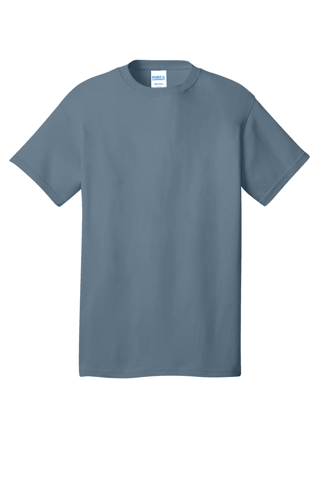 Front View of StnwshdBl Port & Company - Core Cotton Tee. PC54