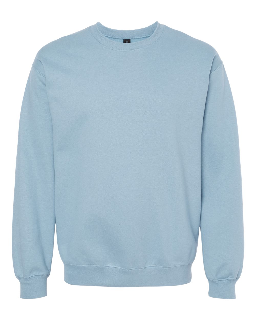 Front View of Stone Blue Softstyle® Midweight Crewneck Sweatshirt - SF000