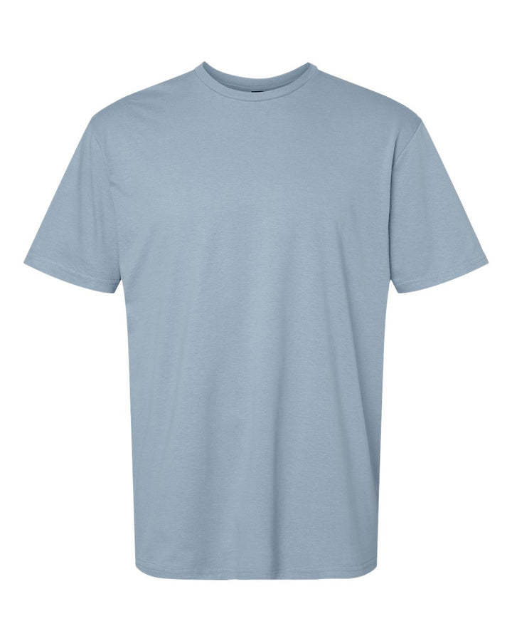 Front View of Stone Blue Softstyle® T-Shirt - 64000
