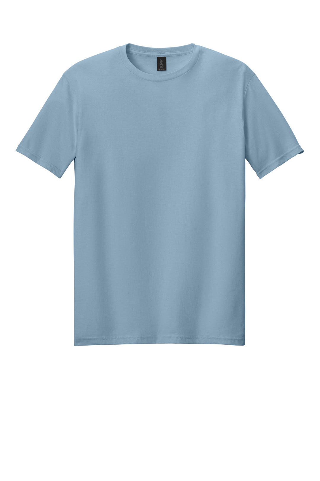Front View of StoneBlue Gildan Softstyle T-Shirt. 64000