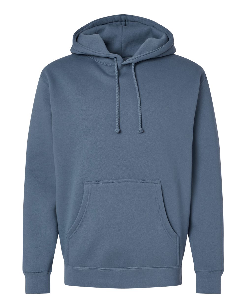 Front View of Storm Blue Heavyweight Hooded Sweatshirt - IND4000