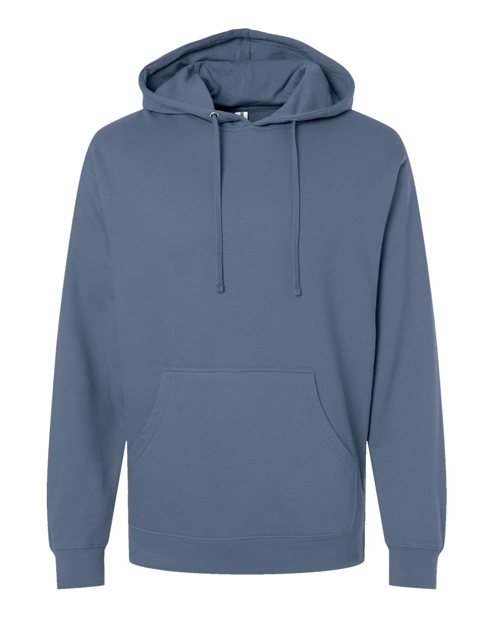 Front View of Storm Blue Midweight Hooded Sweatshirt - SS4500