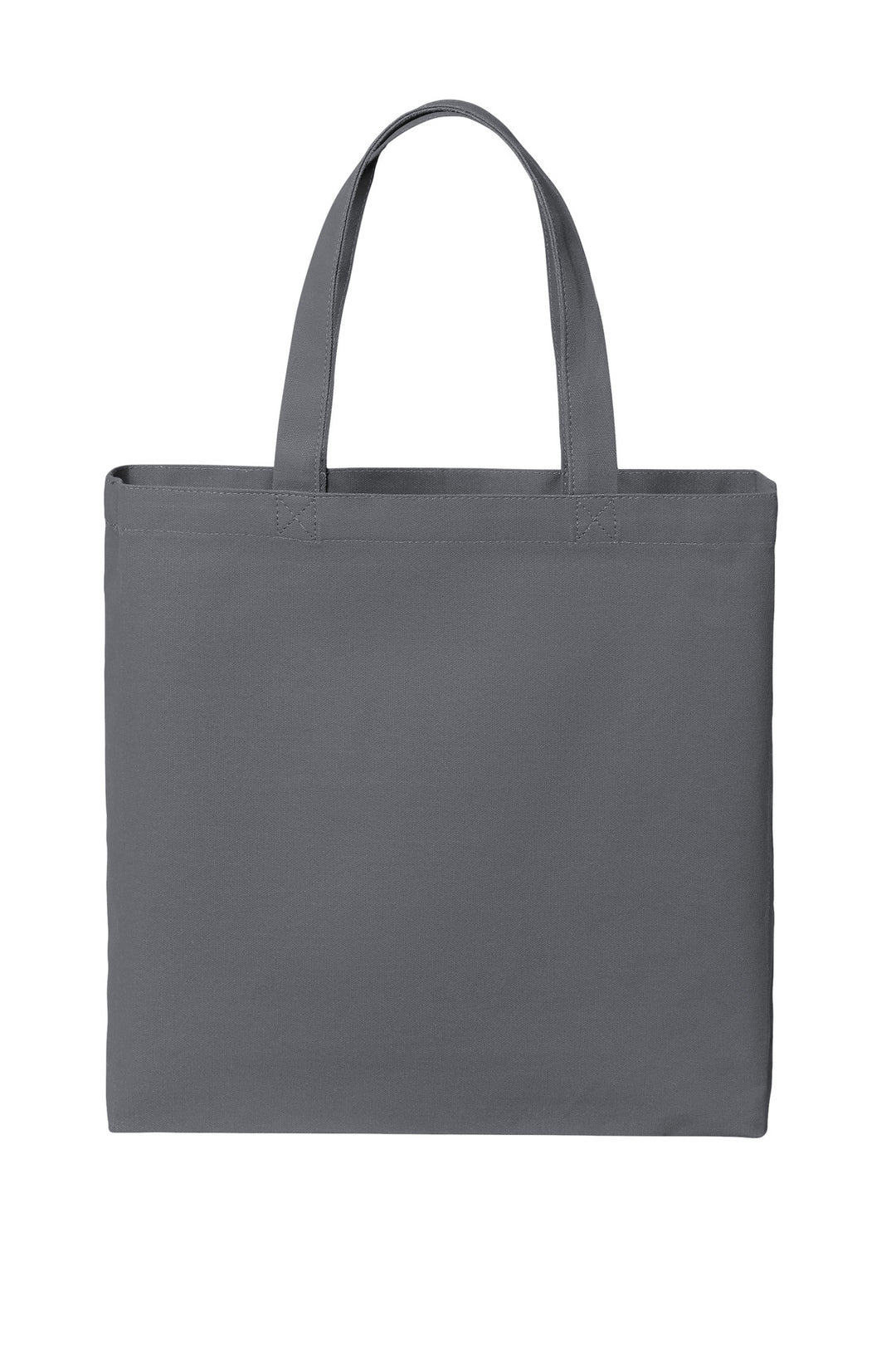 Front View of StormGrey Port Authority Cotton Canvas Tote BG424