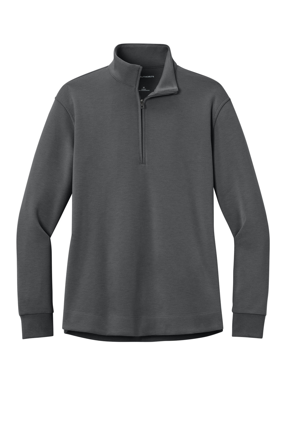 Front View of StormGrey Port Authority Women's Wearever Signature Double Pique 1/4-Zip LK210
