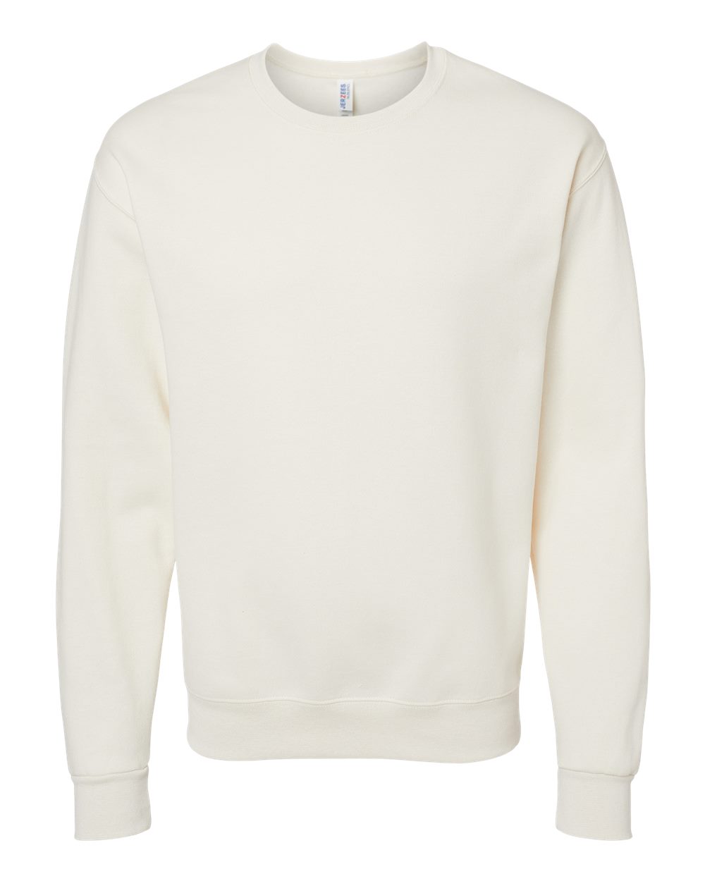 Front View of Sweet Cream Heather NuBlend® Crewneck Sweatshirt - 562MR