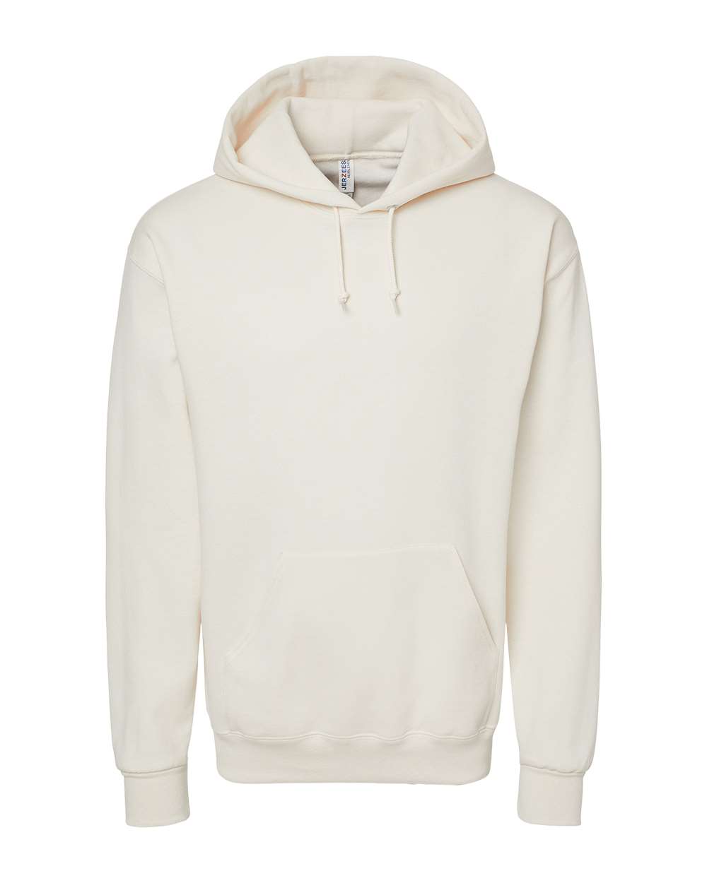 Front View of Sweet Cream Heather NuBlend® Hooded Sweatshirt - 996MR