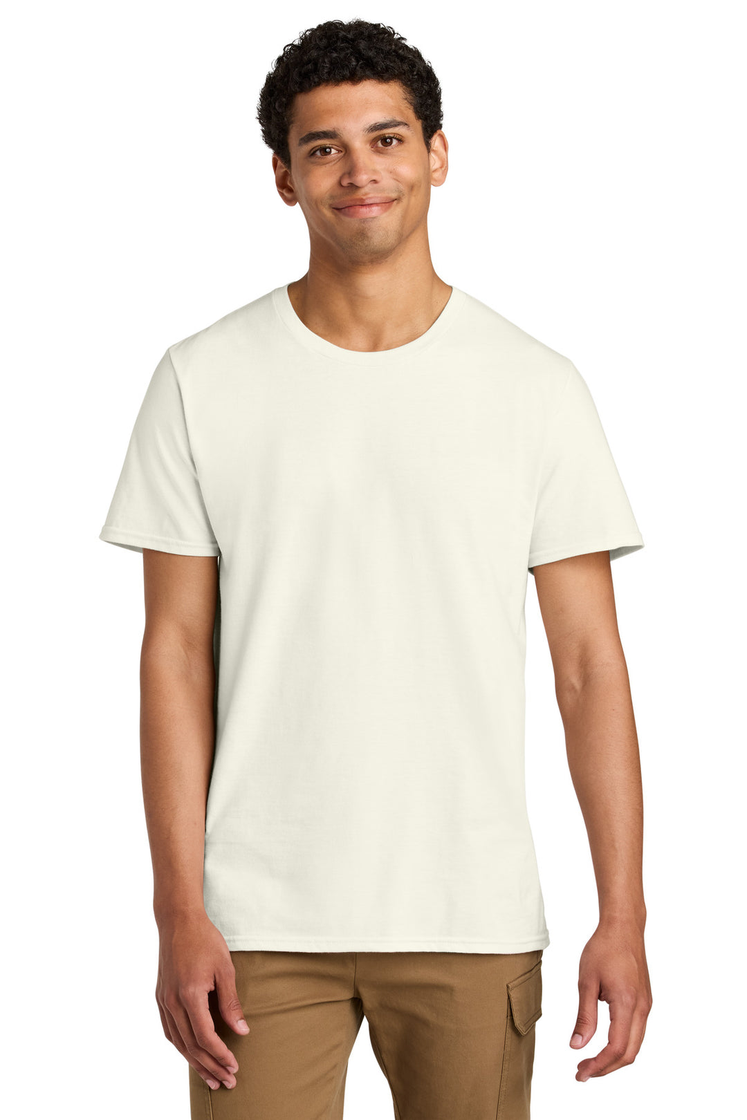 Front View of SwtCrmHthr Jerzees Unisex Premium Combed Ring Spun Cotton Tee 570M