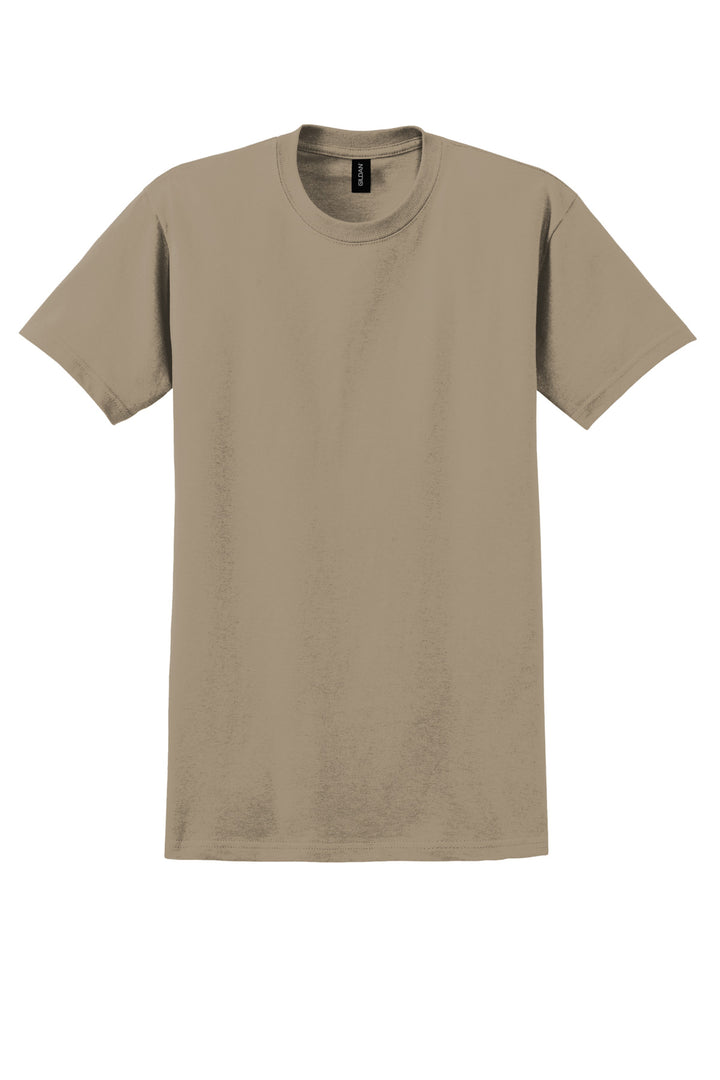 Front View of TAN Gildan - Ultra Cotton 100% US Cotton T-Shirt. 2000