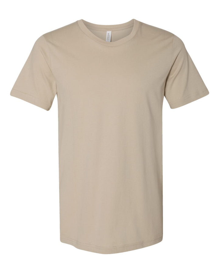 Front View of Tan Jersey Tee - 3001