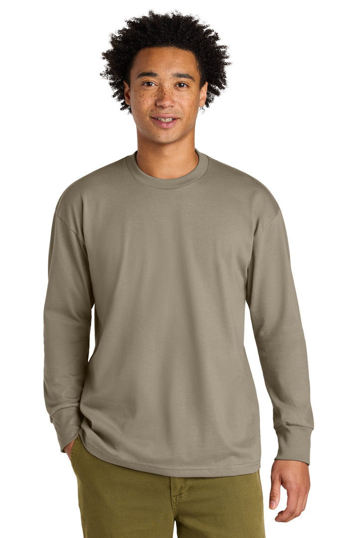 Front View of Tan Next Level Apparel Heavyweight Long Sleeve Tee NL7211