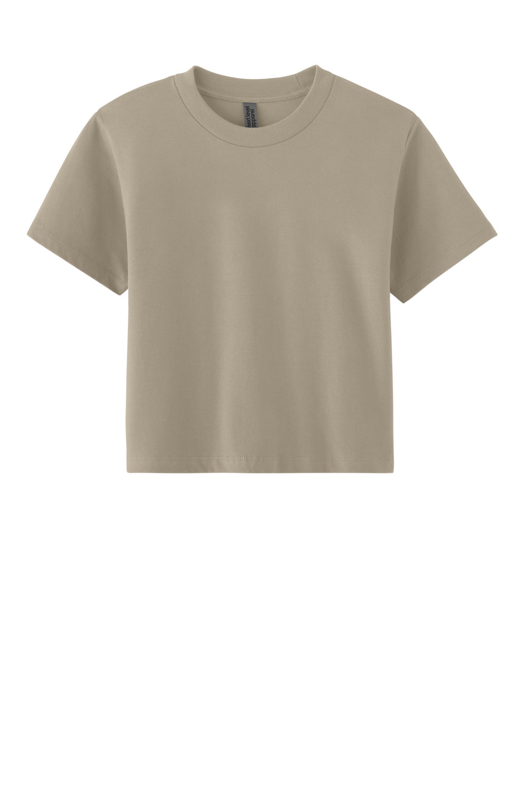 Front View of Tan Next Level Apparel Women's Heavyweight Boxy Tee NL7610
