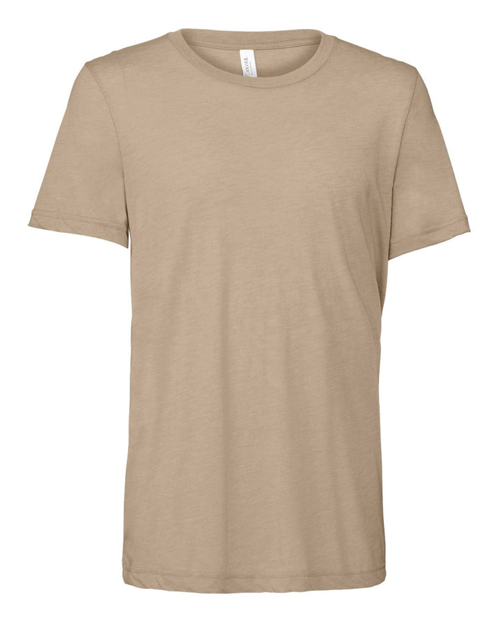 Front View of Tan Triblend Triblend Tee - 3413