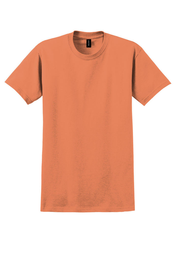 Front View of Tangerine Gildan - Ultra Cotton 100% US Cotton T-Shirt. 2000
