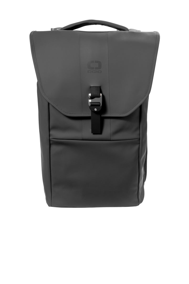 Front View of TarmacGrey OGIO Resistant Rolltop Pack 91014