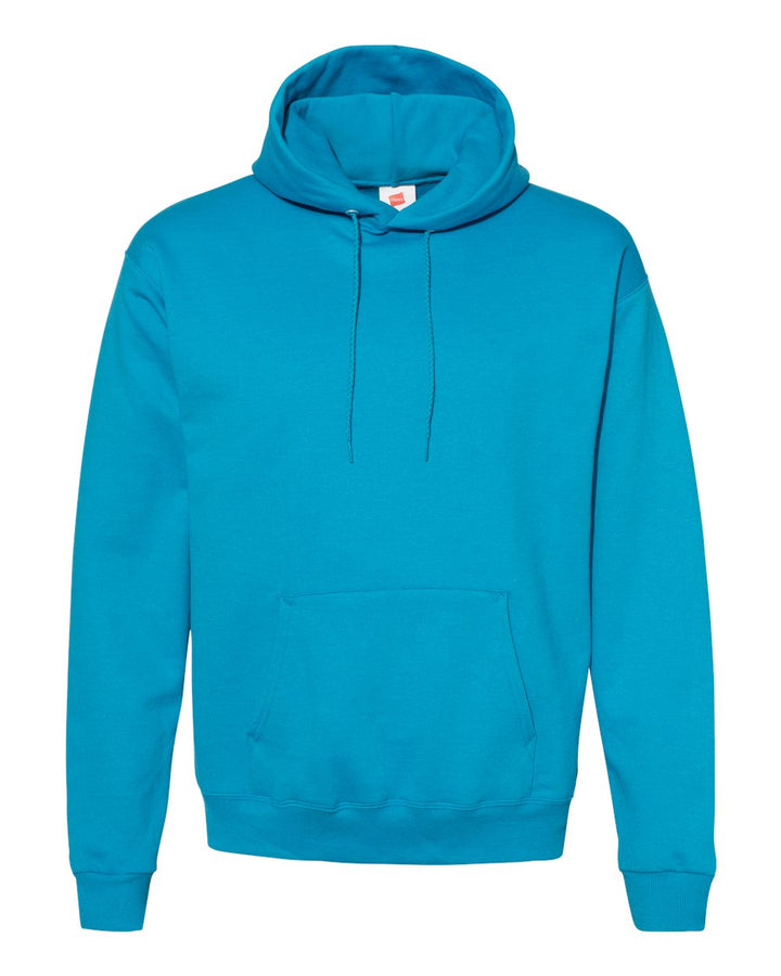 Front View of Teal Ecosmart® Hooded Sweatshirt - P170