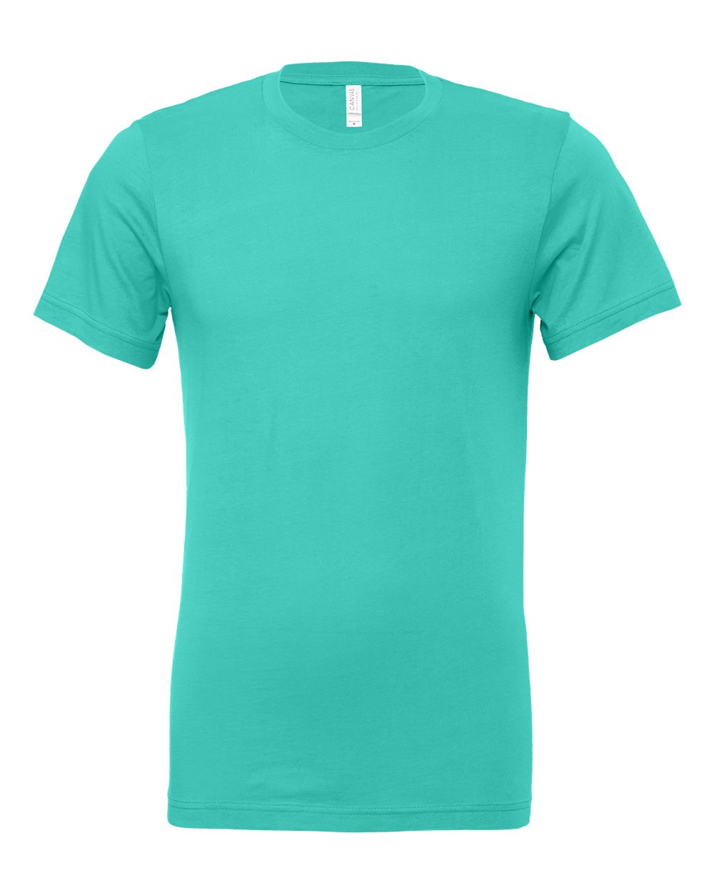 Front View of Teal Jersey Tee - 3001
