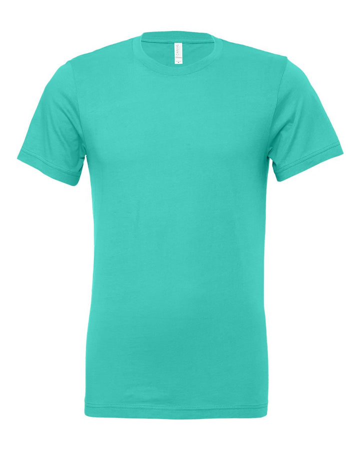 Front View of Teal Jersey Tee - 3001