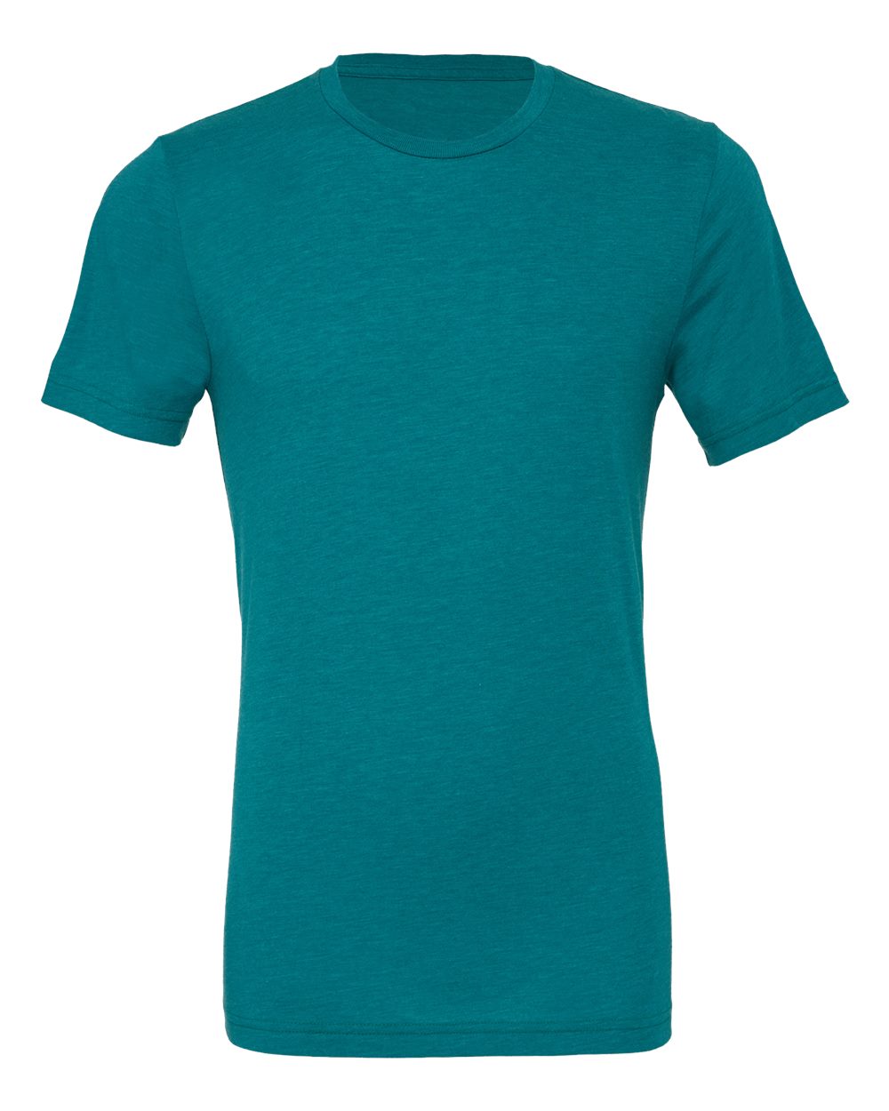 Front View of Teal Triblend Triblend Tee - 3413