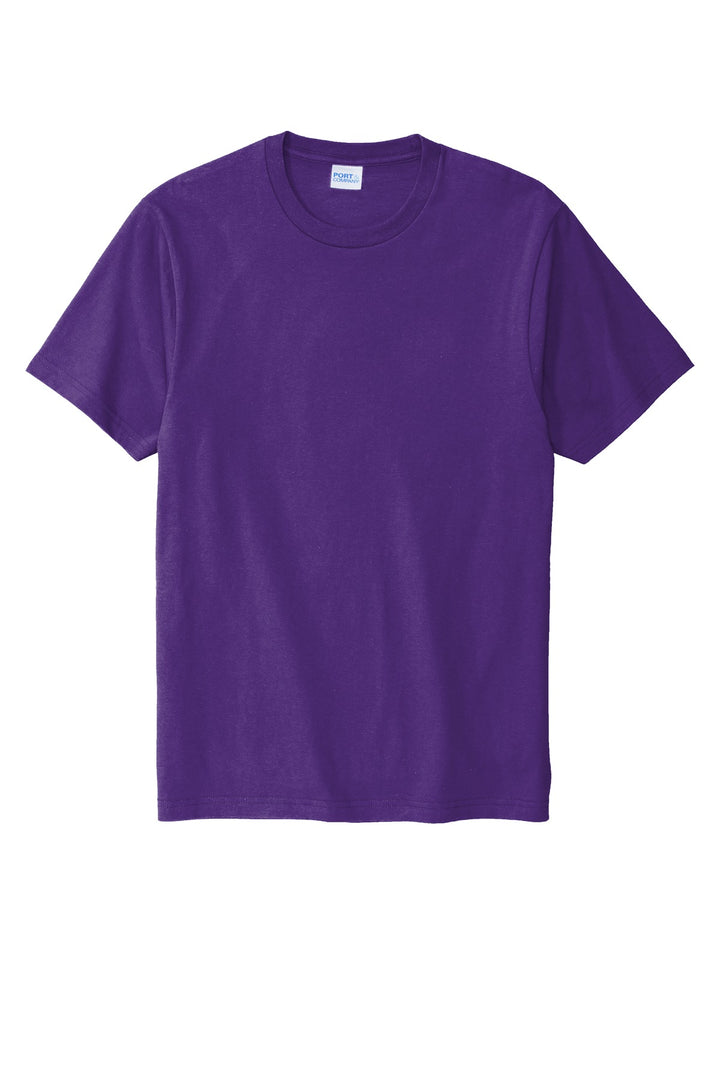 Front View of Team Purple Port & Company Bouncer Tee PC600