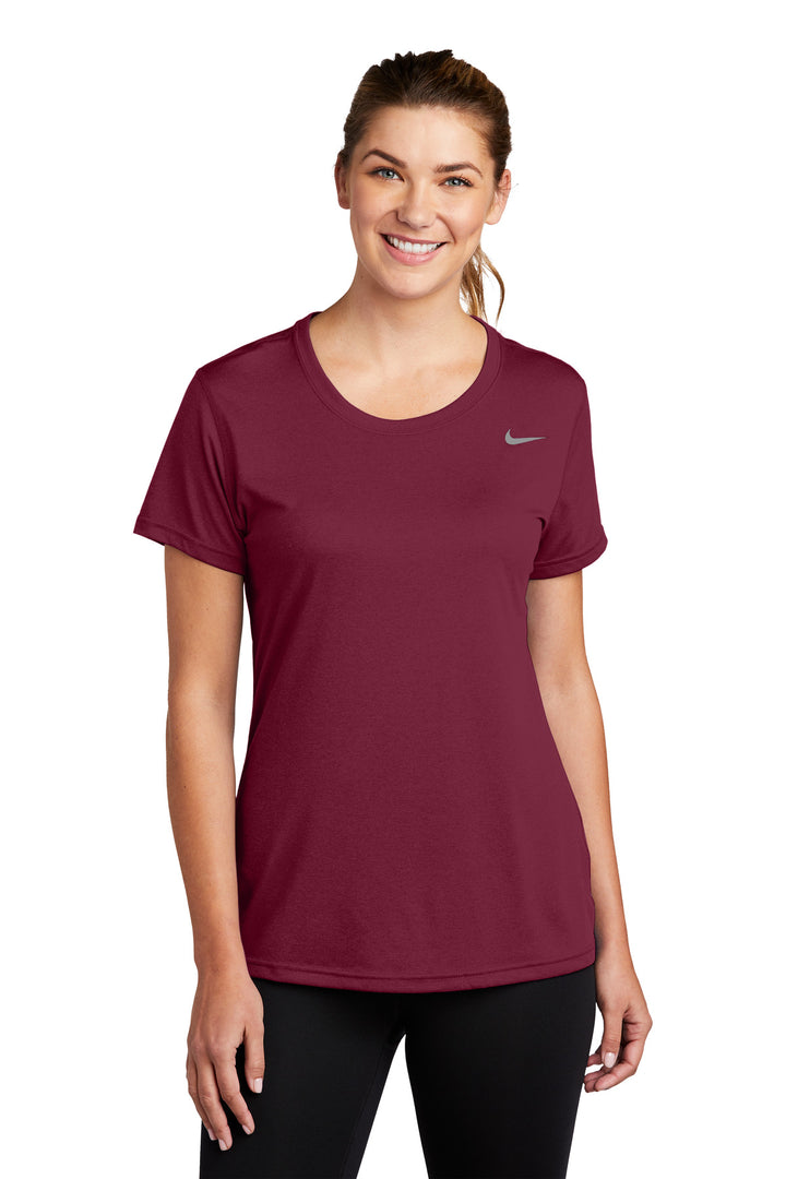 Front View of TeamMaroon Nike Women's Team rLegend Tee DV7312