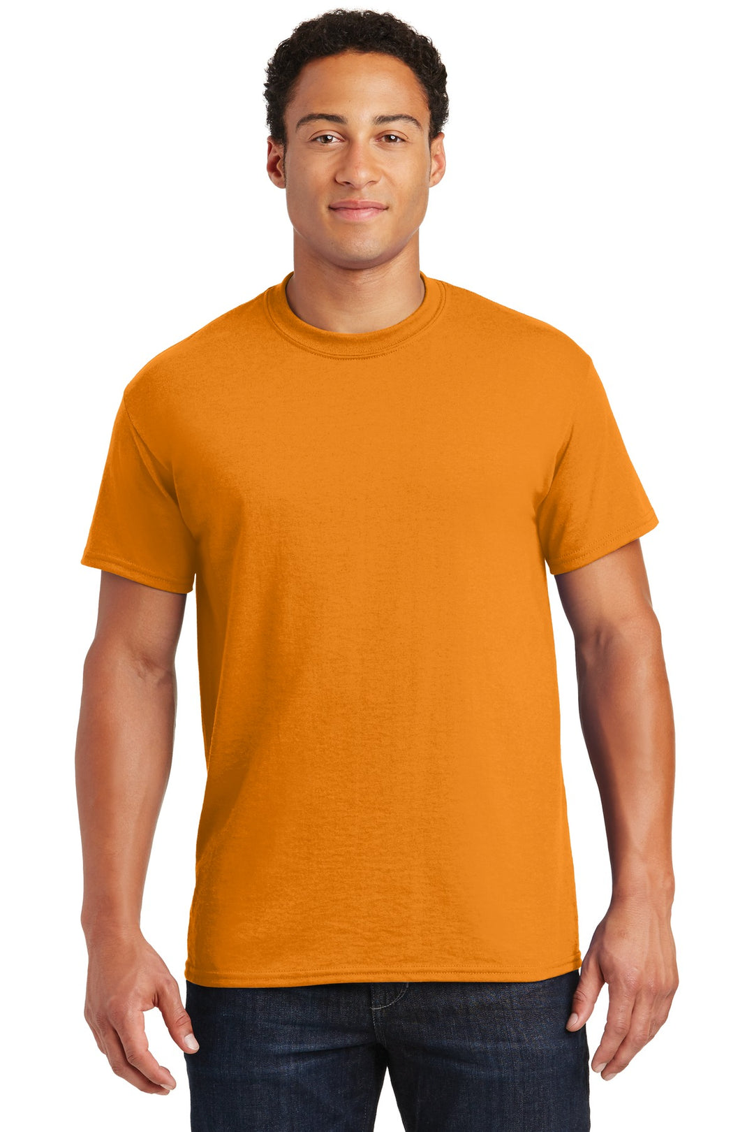 Front View of Tennessee Orng Gildan DryBlend 50 Cotton/50 Poly T-Shirt. 8000