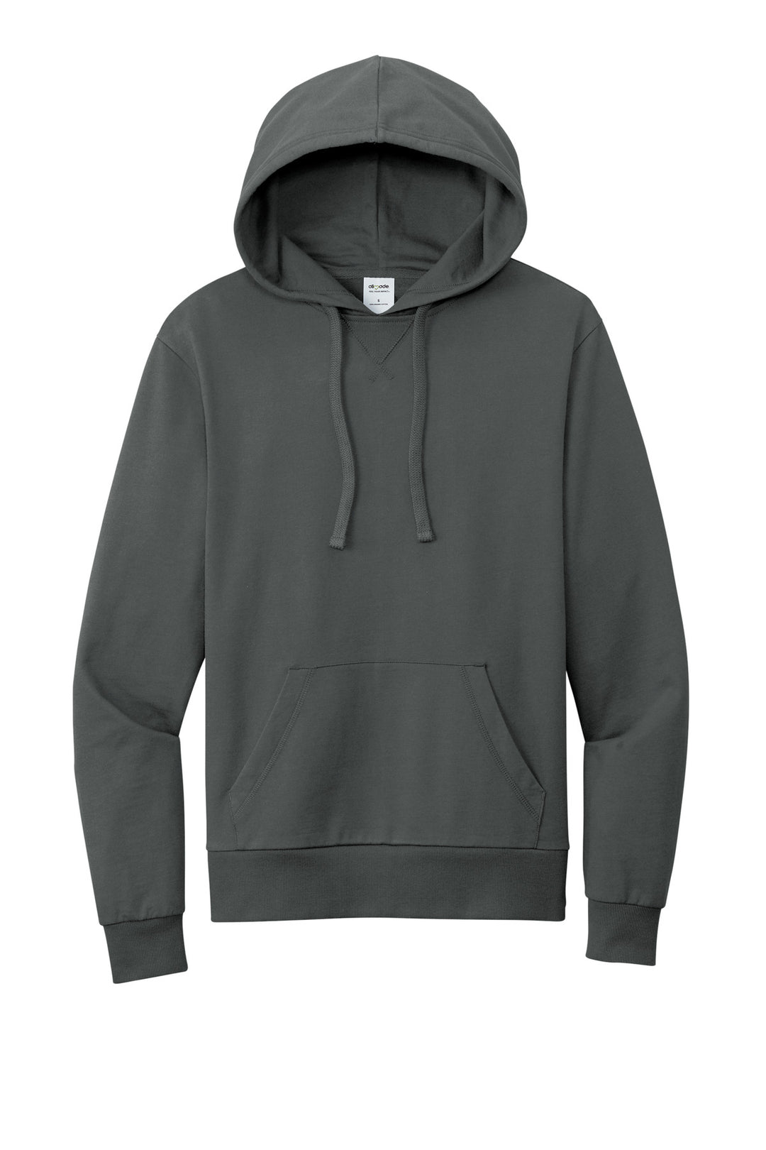 Front View of Teraingrey Allmade Unisex Organic French Terry Pullover Hoodie AL4000