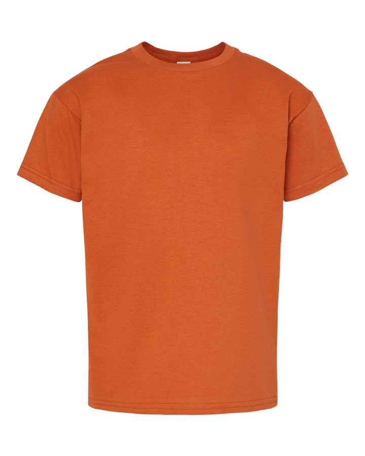 Front View of Texas Orange Essential-T Youth T-Shirt - 5480